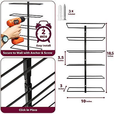 Sorbus Wine Rack Wall Mounted - for Wine Bottles, Liquor, Champagne (Holds 6 Bottle Each)
