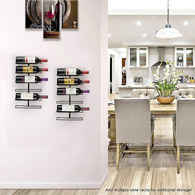 Sorbus Wine Rack Wall Mounted - for Wine Bottles, Liquor, Champagne (Holds 6 Bottle Each)