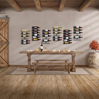 Sorbus Wine Rack Wall Mounted - for Wine Bottles, Liquor, Champagne (Holds 6 Bottle Each)