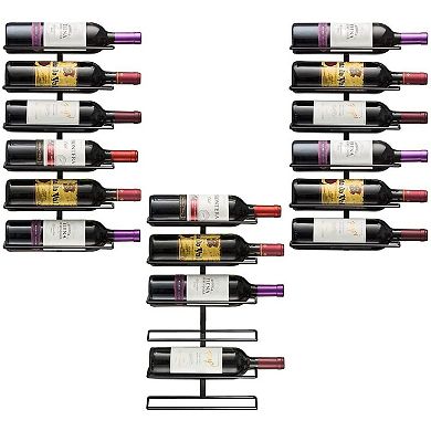 Sorbus Wine Rack Wall Mounted - for Wine Bottles, Liquor, Champagne (Holds 6 Bottle Each)