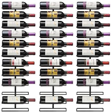 Sorbus Wine Rack Wall Mounted - for Wine Bottles, Liquor, Champagne (Holds 12 Bottle Each)