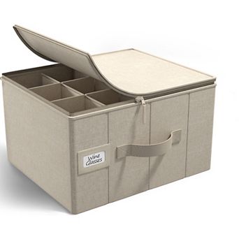 Sorbus Stemware Storage Case - with Hard Shell, Dividers and Handle - Holds 12