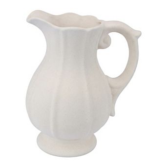Large Ceramic Square Vase Modern Geometric Flower Vase with Wide Mouth Cube Vase 6.8"Lx6.8"Wx8.7"H
