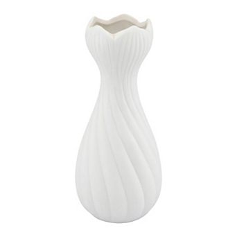 Modern Slim Ceramic Bud Vase Small Skinny Decorative Flower Vases for Single Stem 2"Lx2"Wx7.1"H