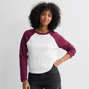 Juniors' SO® Long Sleeve Raglan Tee