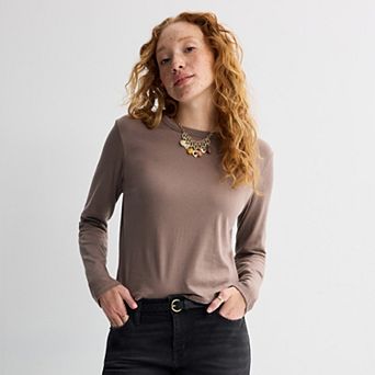 Juniors' SO® Long Sleeve Perfect Tee