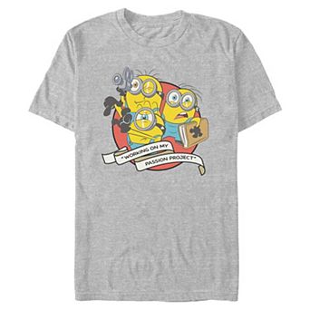 Men's Minions & Monsters Working On My Passion Project Graphic Tee