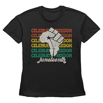 Women's Juneteenth Celebrate Freedom Graphic Tee