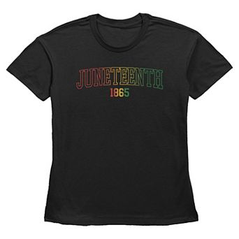 Women's Juneteenth 1865 Gradient Text Graphic Tee