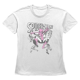 Women's Marvel Spider-Man Vintage Drawings Graphic Tee