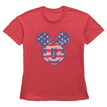 Women's Disney's Mickey Mouse Stars & Stripes Graphic Tee