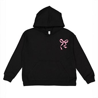 The Juniper Shop Pink Bow Outlined Youth Hoodie