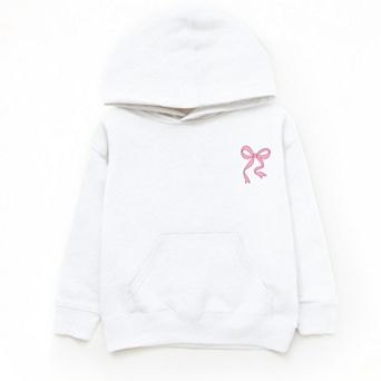 The Juniper Shop Pink Bow Outlined Youth Hoodie