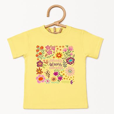The Juniper Shop Happiness Blooms From Within Toddler Short Sleeve Tee