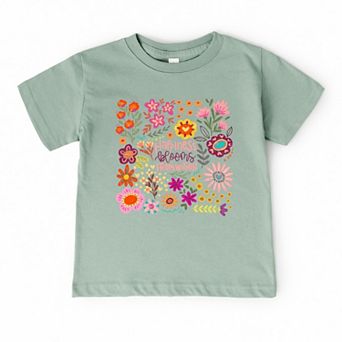 The Juniper Shop Happiness Blooms From Within Toddler Short Sleeve Tee