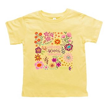 The Juniper Shop Happiness Blooms From Within Toddler Short Sleeve Tee