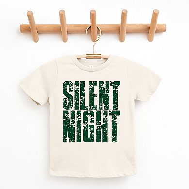 Silent Night Block Distressed - Youth Short Sleeve Graphic T-Shirt