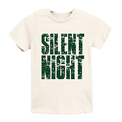 Silent Night Block Distressed - Youth Short Sleeve Graphic T-Shirt