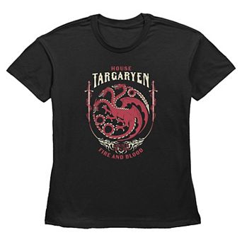 Women's House of the Dragon Targaryen Fire & Blood Graphic Tee