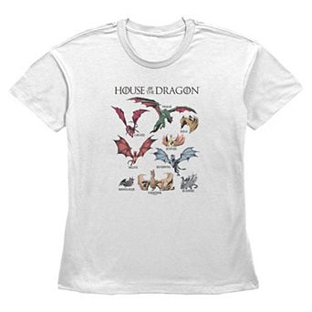 Women's House of the Dragon Illustrated Dragons Graphic Tee