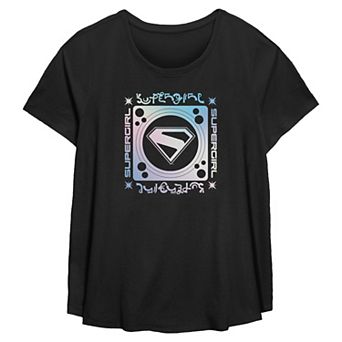 Plus Size DC Comics Supergirl Iridescent Flowy Graphic Tee