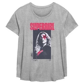Plus Size DC Comics Supergirl Star Portrait Graphic Flowy Graphic Tee