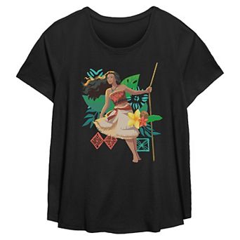 Plus Size Disney's Moana Free As The Wind Flowy Graphic Tee