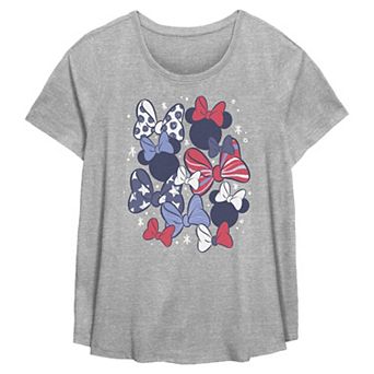 Plus Size Disney's Minnie Mouse Americana Bows Flowy Graphic Tee