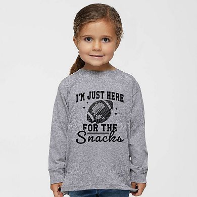I'm Just Here For The Snacks Disco - Toddler Long Sleeve Graphic Tee