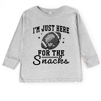 I'm Just Here For The Snacks Disco - Toddler Long Sleeve Graphic Tee