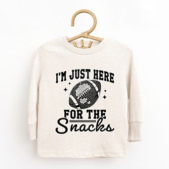 I'm Just Here For The Snacks Disco - Toddler Long Sleeve Graphic Tee