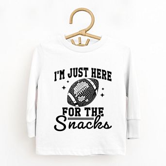 I'm Just Here For The Snacks Disco - Toddler Long Sleeve Graphic Tee