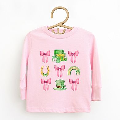 Leprechaun Chart Coquette - Toddler Long Sleeve Graphic Tee