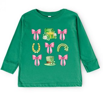 Leprechaun Chart Coquette - Toddler Long Sleeve Graphic Tee