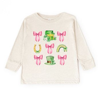 Leprechaun Chart Coquette - Toddler Long Sleeve Graphic Tee