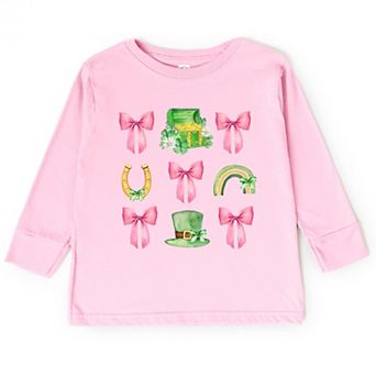 Leprechaun Chart Coquette - Toddler Long Sleeve Graphic Tee
