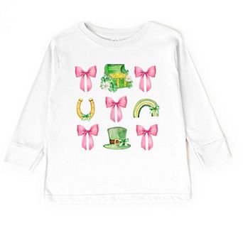 Leprechaun Chart Coquette - Toddler Long Sleeve Graphic Tee