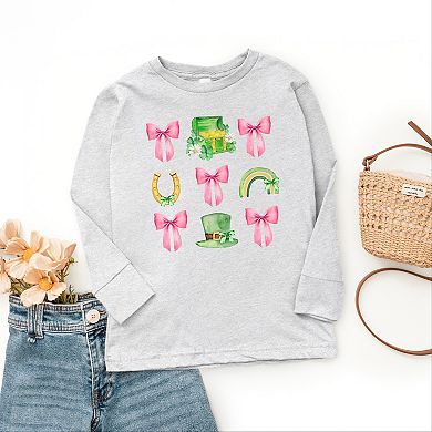 Leprechaun Chart Coquette - Youth Long Sleeve Graphic T-Shirt