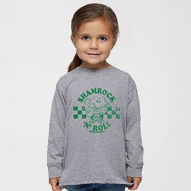 SmileyWorld Shamrock 'N' Roll - Toddler Long Sleeve Graphic Tee