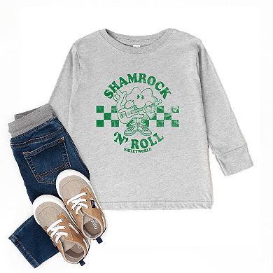 SmileyWorld Shamrock 'N' Roll - Toddler Long Sleeve Graphic Tee