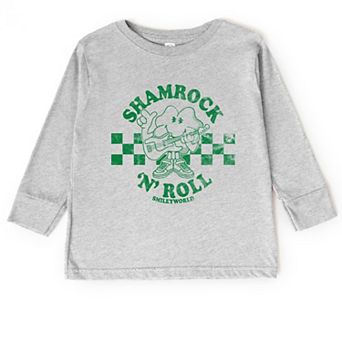 SmileyWorld Shamrock 'N' Roll - Toddler Long Sleeve Graphic Tee