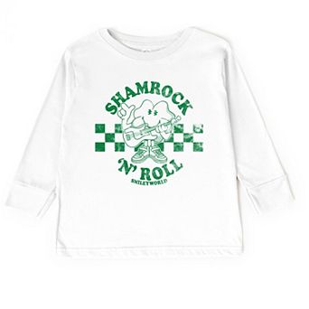 SmileyWorld Shamrock 'N' Roll - Toddler Long Sleeve Graphic Tee