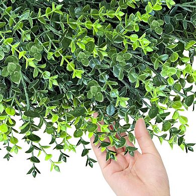 Large Boxwoods Door Wreath Artificial Greenery for Front Door