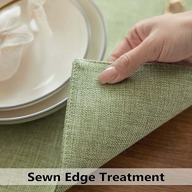 Set of 4 Washable Linen Textured Placemats Heat Resistant Scratch Protective Dining Table Mats