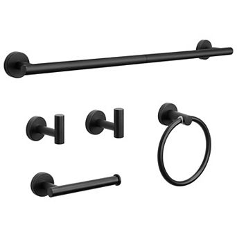 304 Stainless Steel Bathroom Hardware Kit Towel Rod Towel Ring Toilet Paper Holder Robe Hooks