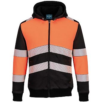 Portwest Mens PW3 Class 1 High-Vis Full Zip Hoodie