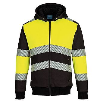 Portwest Mens PW3 Class 1 High-Vis Full Zip Hoodie