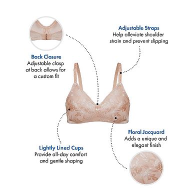 Bestform Floral Jacquard Wireless Soft Cup Bra with Lightly-Lined Cups 5006222