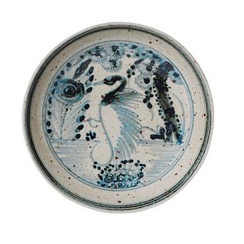 Small Porcelain Dancing Crane Dish