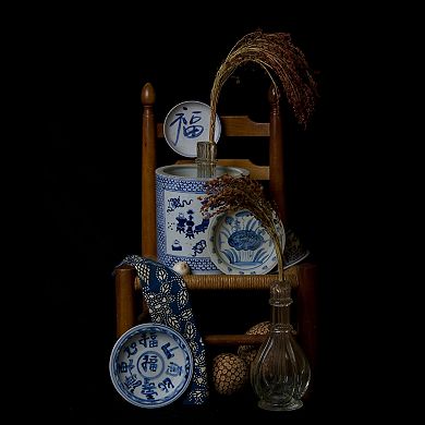 Small Porcelain Auspicious Couplet Dish